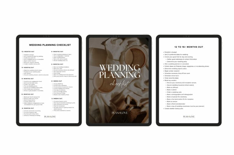 12-Month Free Wedding Planning Spreadsheets & Checklists 2024