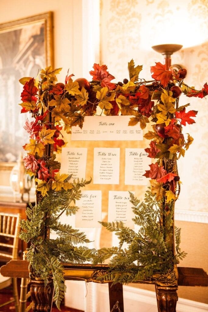 Tailor your seating chart to the season.