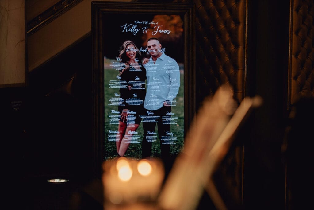 Use digital screens for guests to search seating.